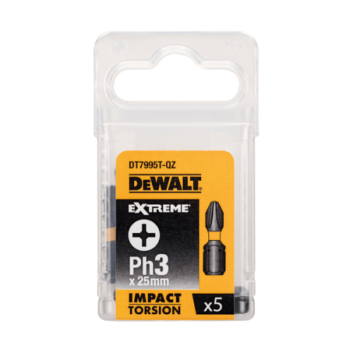Ударные биты DEWALT IMPACT DT7995T-QZ Torsion PH3, 25 мм, 5 шт. Ударные биты DEWALT IMPACT DT7995T-QZ Torsion PH3, 25 мм, 5 шт.