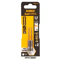 Сверло по металлу DEWALT EXTREME IMPACT Black&Gold 2.5х60мм 2шт.
