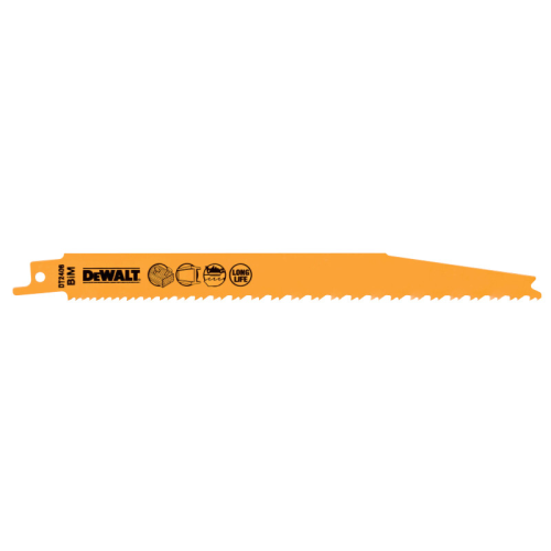 Полотно DEWALT DT2406, Progressor универсальное для сабельных пил биметаллическое 203 x 2.2-4.6 мм, S3456XF, 5 шт. фото 2 Полотно DEWALT DT2406, Progressor универсальное для сабельных пил биметаллическое 203 x 2.2-4.6 мм, S3456XF, 5 шт. фото 2