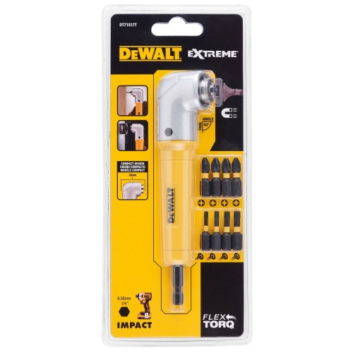 Угловая ударная насадка DEWALT DT71517T, с набором бит, 9 шт. фото 5 Угловая ударная насадка DEWALT DT71517T, с набором бит, 9 шт. фото 5