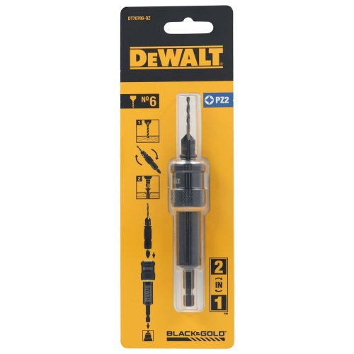 Быстросменный узел DEWALT Flip&Drive DT70786: бита PZ2, 25 мм + пилотное сверло с зенкером, 2.38 мм фото 4