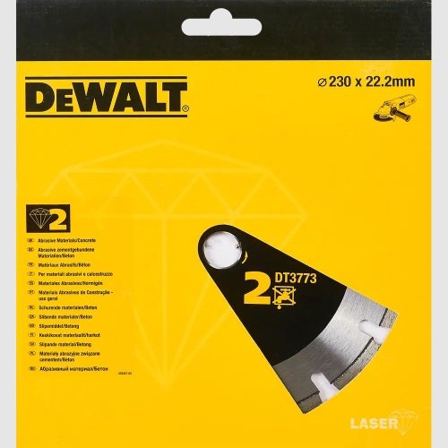 Алмазный круг сегментный по абразивным материалам DEWALT DT3773, 230 x 22.2 мм, h=7.5 Алмазный круг сегментный по абразивным материалам DEWALT DT3773, 230 x 22.2 мм, h=7.5