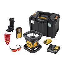 Самовыравнивающийся ротационный КРАСНЫЙ лазерный уровень DEWALT DCE074D1R, для вертикального и горизонтального применения