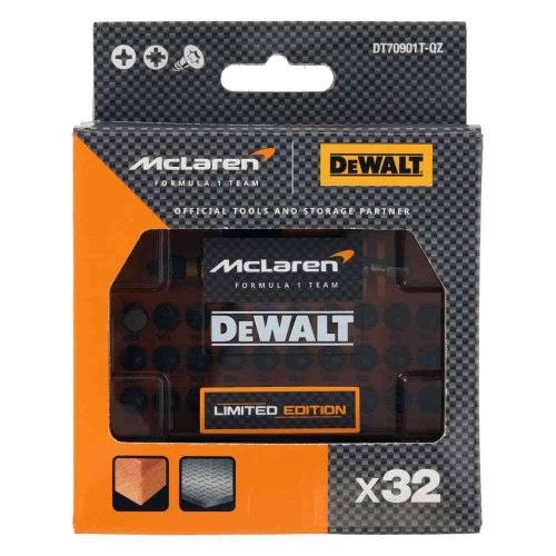 Набор бит DEWALT McLaren Limited Edition DT70901T, PH/PZ/Torx, 25 мм, 32 шт., в кейсе (DT70901T-QZ) фото 4