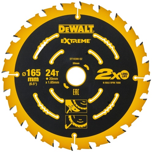 Диск пильный по дереву DEWALT EXTREME 165х20х1.65 мм (DT10300-QZ) фото 2