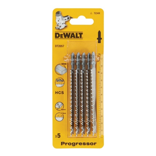 Пилка для лобзика DEWALT DT2057, по дереву из высокоуглеродистой стали, HCS, 116 x 91 x 2-3 x 65 мм, T234X, 5 шт. Пилка для лобзика DEWALT DT2057, по дереву из высокоуглеродистой стали, HCS, 116 x 91 x 2-3 x 65 мм, T234X, 5 шт.