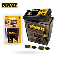 Биты Филипс DEWALT DT70586T, 2 25 мм, 25 шт. в кейсе + держатель