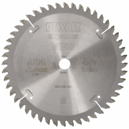 Пильный диск DEWALT EXTREME WORKSHOP DT4092, 184/16 мм.