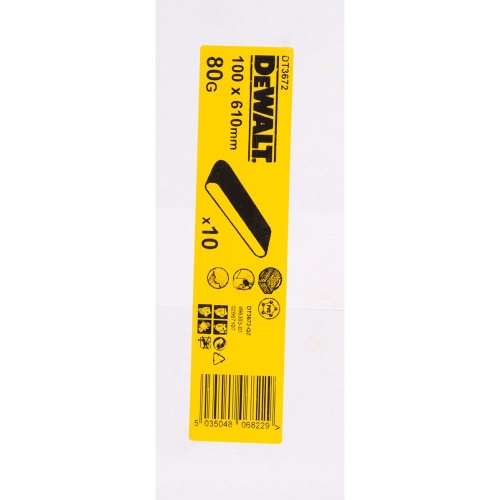 Шлифленты DEWALT DT3672, 100 x 610 мм, 80G, 10 шт. Шлифленты DEWALT DT3672, 100 x 610 мм, 80G, 10 шт.