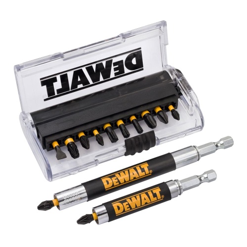 Набор бит DEWALT с двумя магнитными держателями, 25 мм, HEX, 14 шт. (DT70512T-QZ) фото 3
