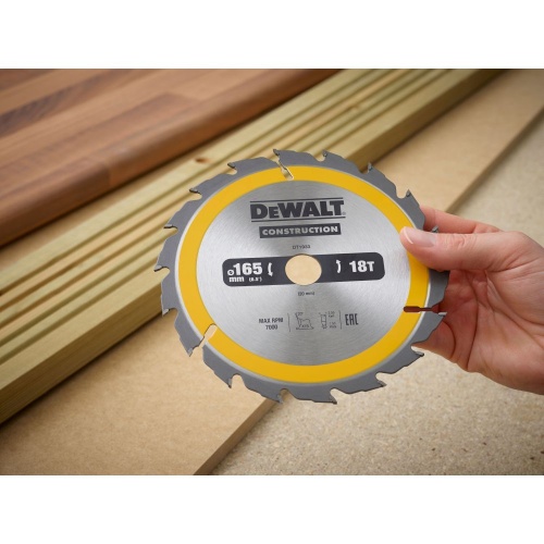 Диск пильный по дереву DEWALT CONSTRUCTION, 165х20х1.5 мм (DT1933-QZ) фото 3 Диск пильный по дереву DEWALT CONSTRUCTION, 165х20х1.5 мм (DT1933-QZ) фото 3