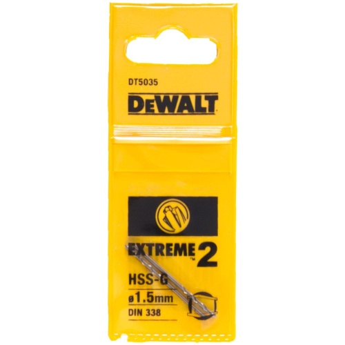 Сверло по металлу DEWALT EXTREME 2, 1.5x40x18 мм (DT5035-QZ) Сверло по металлу DEWALT EXTREME 2, 1.5x40x18 мм (DT5035-QZ)