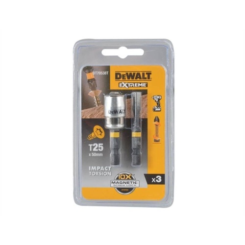 Биты DEWALT DT70538T, FLEXTORQ T25 50 мм, c магнитным держателем MAGNETIC SCREW LOCK Биты DEWALT DT70538T, FLEXTORQ T25 50 мм, c магнитным держателем MAGNETIC SCREW LOCK