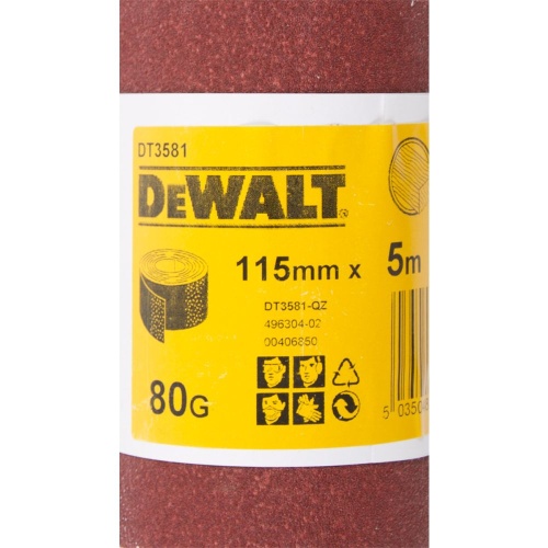 Шлифлист DEWALT DT3581, 5 м x 115 мм, 80G Шлифлист DEWALT DT3581, 5 м x 115 мм, 80G