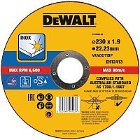 Круг отрезной по металлу DEWALT DT43909, 230 x 22.2 x 1.9 мм