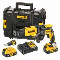 Аккумуляторный ленточный шуруповерт DEWALT DCF620P2K, 18В, 30 Нм, с 2 АКБ 5 Ач и ЗУ, в кейсе TSTAK (DCF620P2K-QW)