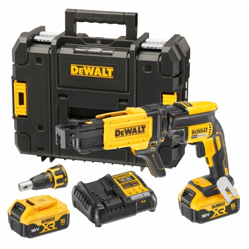 Аккумуляторный ленточный шуруповерт DEWALT DCF620P2K, 18В, 30 Нм, с 2 АКБ 5 Ач и ЗУ, в кейсе TSTAK (DCF620P2K-QW)