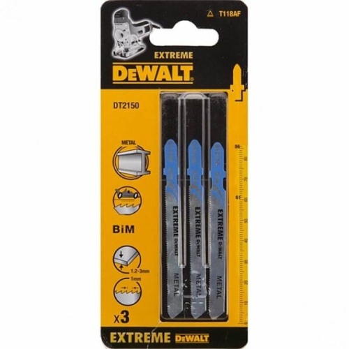 Пилка для лобзика DEWALT EXTREME DT2150, по металлу, BiM, 86 x 61 x 1 x 3 мм, T118AF, 3 шт. Пилка для лобзика DEWALT EXTREME DT2150, по металлу, BiM, 86 x 61 x 1 x 3 мм, T118AF, 3 шт.