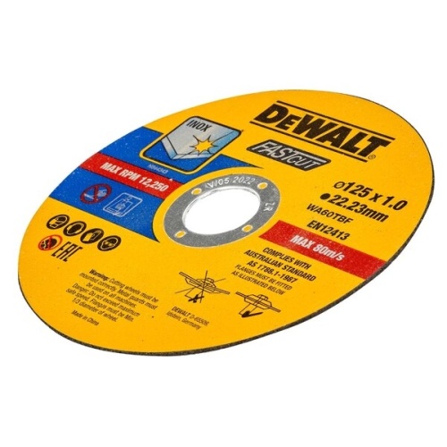 Отрезной диск DEWALT DT43972, 125 x 1 мм, 10 шт. в жестяной упаковке фото 2