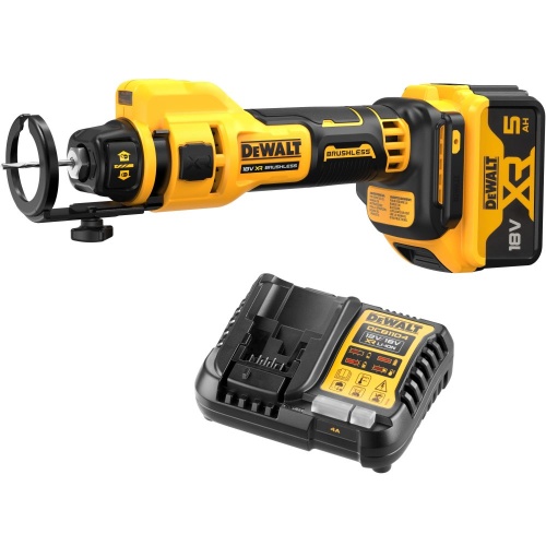 Аккумуляторный фрезер для гипсокартона DEWALT DCE555P1, 18 В, 26000 об/мин, с АКБ 5 Ач и ЗУ (DCE555P1N-XJ) Аккумуляторный фрезер для гипсокартона DEWALT DCE555P1, 18 В, 26000 об/мин, с АКБ 5 Ач и ЗУ (DCE555P1N-XJ)