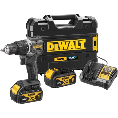 Ударная дрель-шуруповерт DEWALT DCD100P2T, 18 В, 1650 об/мин, 28050 уд/мин, с 2 АКБ 5 Ач и ЗУ, в кейсе TSTAK (DCD100P2T-QW) фото 9 Ударная дрель-шуруповерт DEWALT DCD100P2T, 18 В, 1650 об/мин, 28050 уд/мин, с 2 АКБ 5 Ач и ЗУ, в кейсе TSTAK (DCD100P2T-QW) фото 9