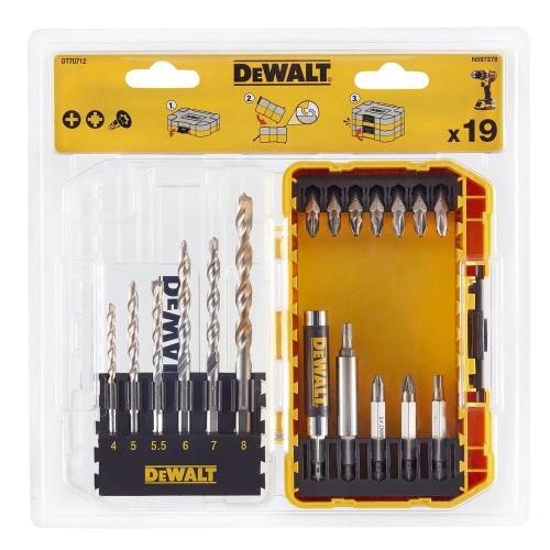 Набор сверл и бит (19 шт.) по бетону/кирпичу/камню Extreme DEWALT DT70712 фото 3 Набор сверл и бит (19 шт.) по бетону/кирпичу/камню Extreme DEWALT DT70712 фото 3