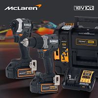 Аккумуляторный набор DEWALT McLaren Limited Edition DCK200MP2T: дрель-шуруповерт + шуруповерт, с 2 АКБ 5 Ач и ЗУ, в кейсе TSTAK