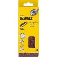 Лента шлифовальная DEWALT DT3662-QZ P80 64х356 мм 3 штуки