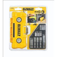 Набор бит и торцевых головок DEWALT DT7918, в магнитном боксе MAGBox 15 предметов
