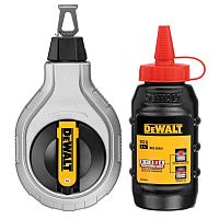 Шнур разметочный DEWALT DWHT47408-0, 6:1 30м + флакон красного мелового порошка 113 г.