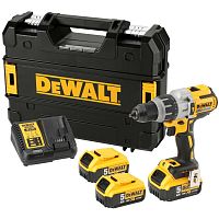 Дрель-шуруповерт DEWALT DCD996P3, 18 В, 2250 об/мин, 38250 уд/мин, с 3 АКБ 5 Ач и ЗУ, в кейсе TSTAK (DCD996P3-QW)