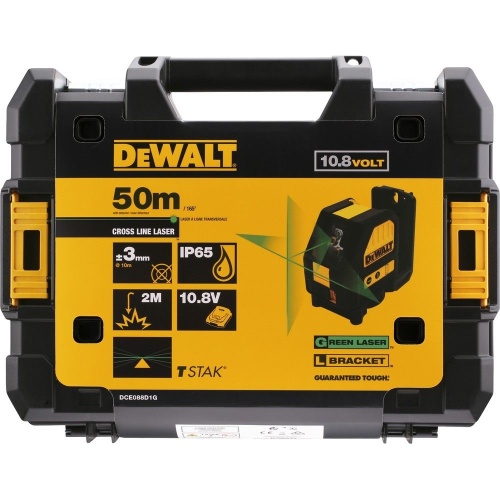 Самовыравнивающийся линейный ЗЕЛЕНЫЙ лазерный уровень DEWALT (DCE088D1G-QW) фото 6
