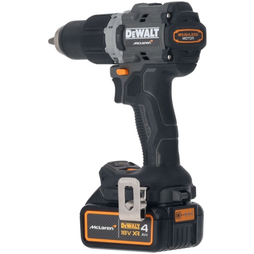 Ударная дрель-шуруповерт DEWALT McLaren Limited Edition DCD85MM2T, 18 В, 2000 об/мин, с 2 АКБ 4 Ач и ЗУ, в кейсе TSTAK фото 6