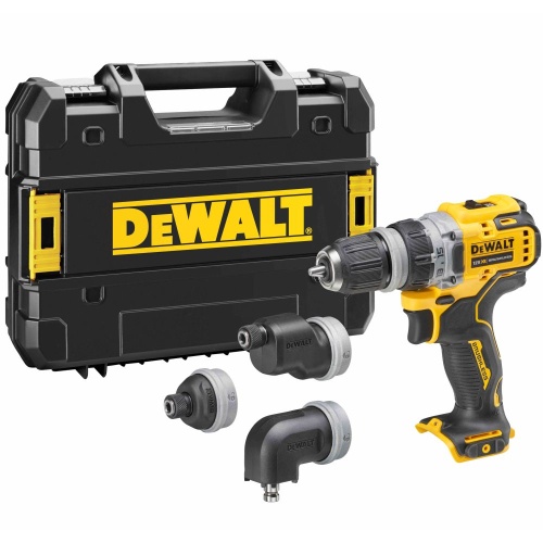 Аккумуляторная дрель-шуруповерт DEWALT DCD703NT, 12 В, 58 Нм, 1500 об/мин, с набором насадок, без АКБ и ЗУ, в кейсе TSTAK (DCD703NT-XJ)