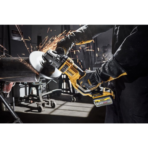 Аккумуляторная угловая шлифмашина DEWALT DCG460Y1K, 54 В, 230 мм, 6000 об/мин, с АКБ 2 Ач и ЗУ, в кейсе (DCG460Y1NK-XJ) фото 2