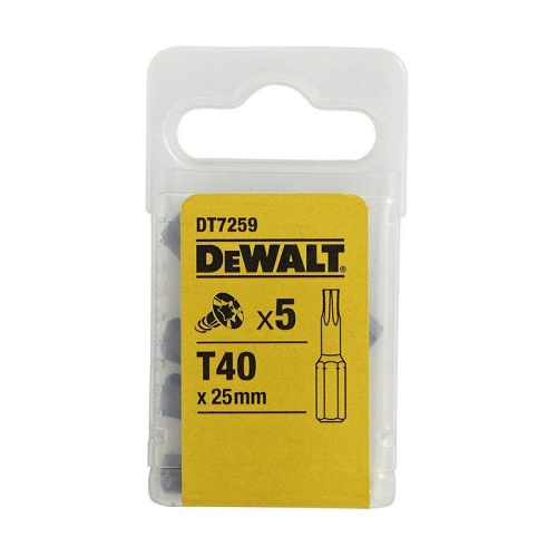 Биты DEWALT DT7259 T40 x 25mm (5 шт.) Биты DEWALT DT7259 T40 x 25mm (5 шт.)