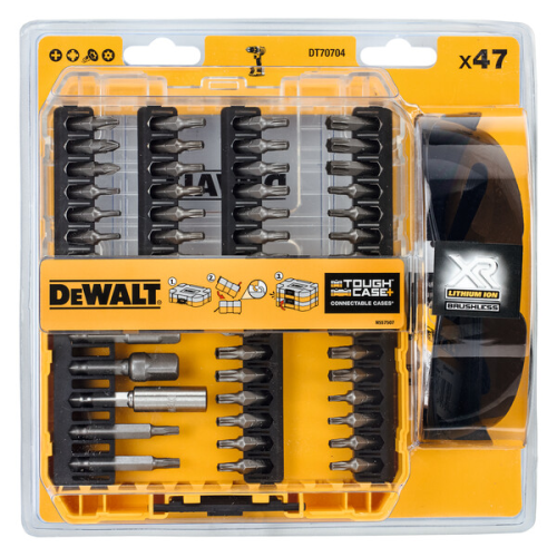 Набор насадок и бит DEWALT DT70704 (47 шт) + Очки Набор насадок и бит DEWALT DT70704 (47 шт) + Очки