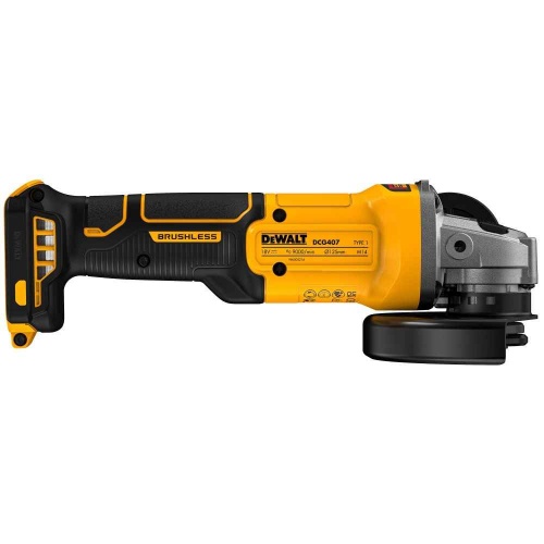 Аккумуляторная угловая шлифмашина DEWALT DCG407N, 18 В, 125 мм, 9000 об/мин, без АКБ и ЗУ (DCG407N-XJ) фото 6 Аккумуляторная угловая шлифмашина DEWALT DCG407N, 18 В, 125 мм, 9000 об/мин, без АКБ и ЗУ (DCG407N-XJ) фото 6