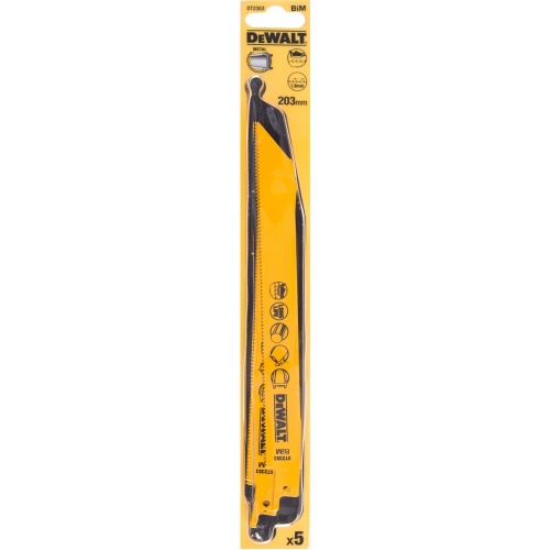 Полотно по металлу для сабельных пил биметаллическое DEWALT DT2353, BiM, 203 x 1.8 мм, 5 шт. фото 4 Полотно по металлу для сабельных пил биметаллическое DEWALT DT2353, BiM, 203 x 1.8 мм, 5 шт. фото 4