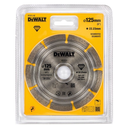 Диск алмазный DEWALT сегментированный 125х22.2мм (DT3711-QZ)
