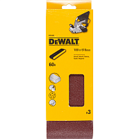 Лента шлифовальная DEWALT DT3321-QZ P60 100х610 мм 3 штуки
