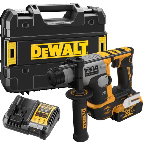 Аккумуляторный перфоратор DEWALT DCH172P1T, 18 В, 1.4 Дж, 4980 уд/мин, с АКБ 5 Ач и ЗУ, в кейсе TSTAK (DCH172P1NT-XJ) Аккумуляторный перфоратор DEWALT DCH172P1T, 18 В, 1.4 Дж, 4980 уд/мин, с АКБ 5 Ач и ЗУ, в кейсе TSTAK (DCH172P1NT-XJ)