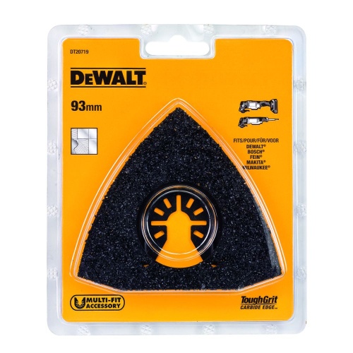 Насадка для мультитул DEWALT DT20719, шлифовальная поверхность грубая карбидная крошка по твердому клею для плитки фото 2 Насадка для мультитул DEWALT DT20719, шлифовальная поверхность грубая карбидная крошка по твердому клею для плитки фото 2