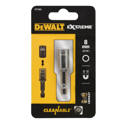 Шестигранная насадка очищаемая DEWALT DT7465, 8 мм фото 4