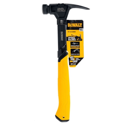 Молоток с прямым заострённым гвоздодёром DEWALT DWHT51004-0, 567 г. фото 7