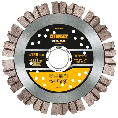 Диск алмазный отрезной DEWALT DT90294 125х22.2мм (DT90294-QZ) фото 2 Диск алмазный отрезной DEWALT DT90294 125х22.2мм (DT90294-QZ) фото 2