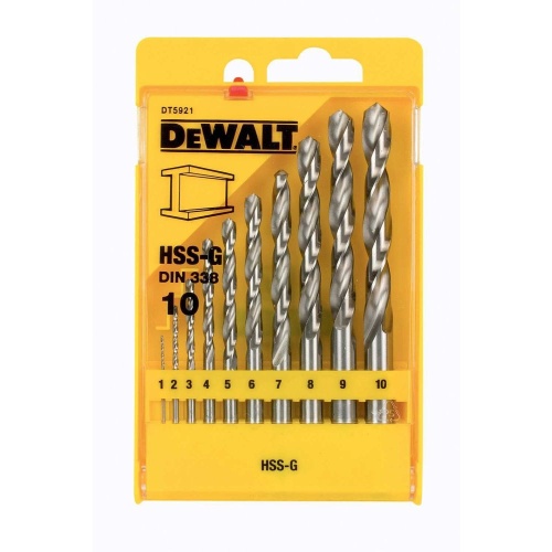 Набор сверл DEWALT DT5921-QZ по металлу, 1-10 мм, 10 шт. (DT5921-QZ)