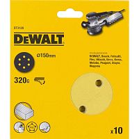 Шлифкруги DEWALT DT3128, 150 мм, 6 отверстий, 320G, 10 шт.