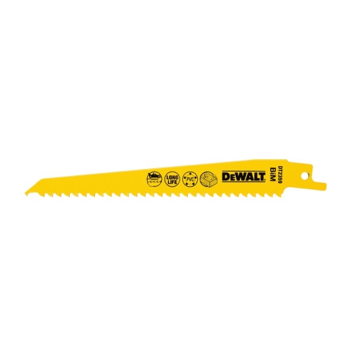 Полотно DEWALT DT2359, по дереву для сабельных пил биметаллическое, BiM, 152 x 4.2 мм, S611DF, 5 шт. фото 2 Полотно DEWALT DT2359, по дереву для сабельных пил биметаллическое, BiM, 152 x 4.2 мм, S611DF, 5 шт. фото 2
