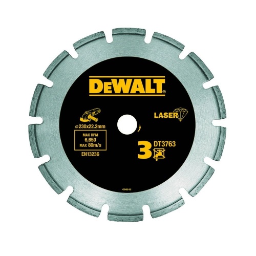 Алмазный круг сегментный по граниту DEWALT DT3763, 230 x 22.2 мм, h=8.5 фото 2 Алмазный круг сегментный по граниту DEWALT DT3763, 230 x 22.2 мм, h=8.5 фото 2